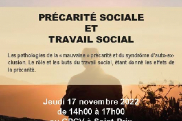 CPCV Conférence « De la précarité à l’auto-exclusion »