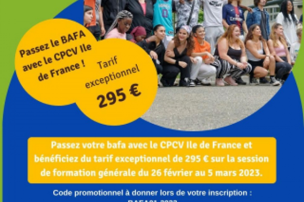 CPCV BAFA ! OFFRE PROMOTIONNELLE !